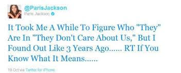 images Paris Jackson, Filha de Michael Jackson, Denuncia Sociedades Secretas em Seu Twitter